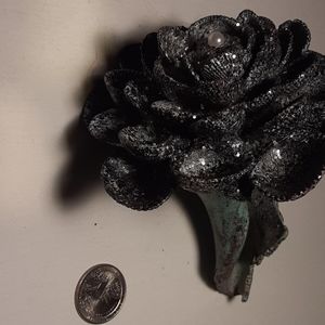 Hand made seashell rose statue